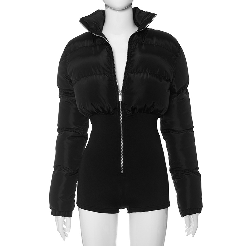 Women Sexy Long Sleeve Zipper Jumpsuit